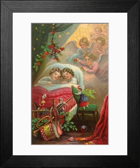 Framed Print : Angels over Bed Framed Print : Angels over Bed