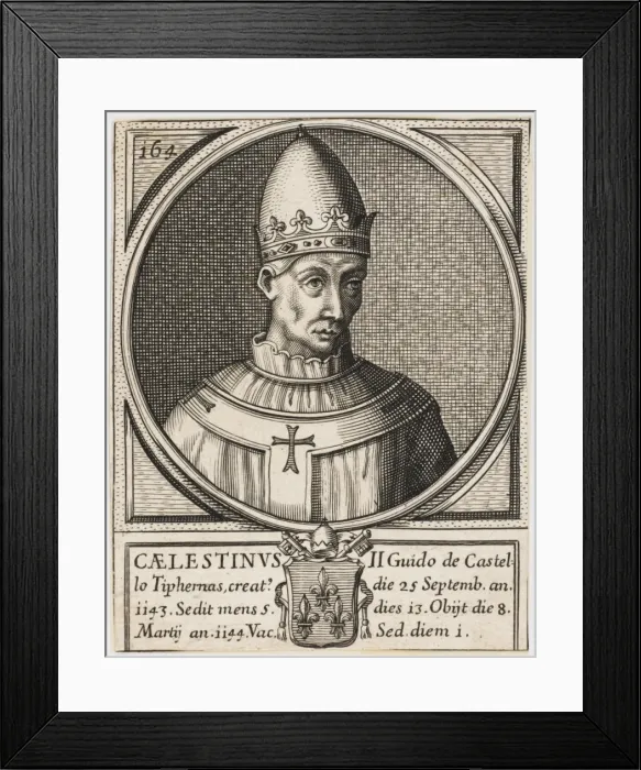 Framed Print : Pope Caelestinus II Framed Print : Pope Caelestinus II