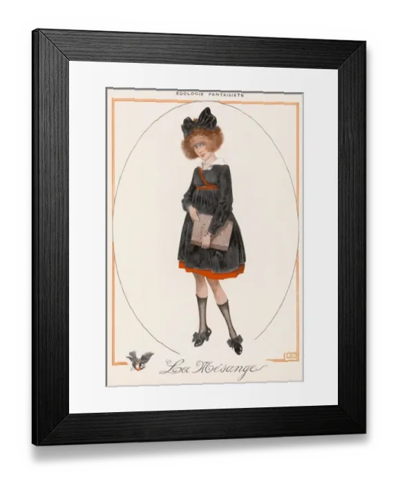 Framed Print : Female Type / Schoolgirl Framed Print : Female Type / Schoolgirl