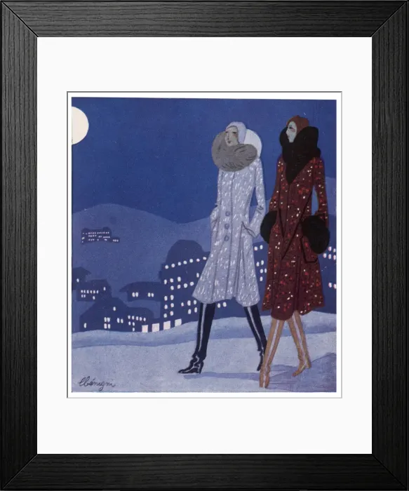 Framed Print : Social / 2 Frenchwomen Framed Print : Social / 2 Frenchwomen
