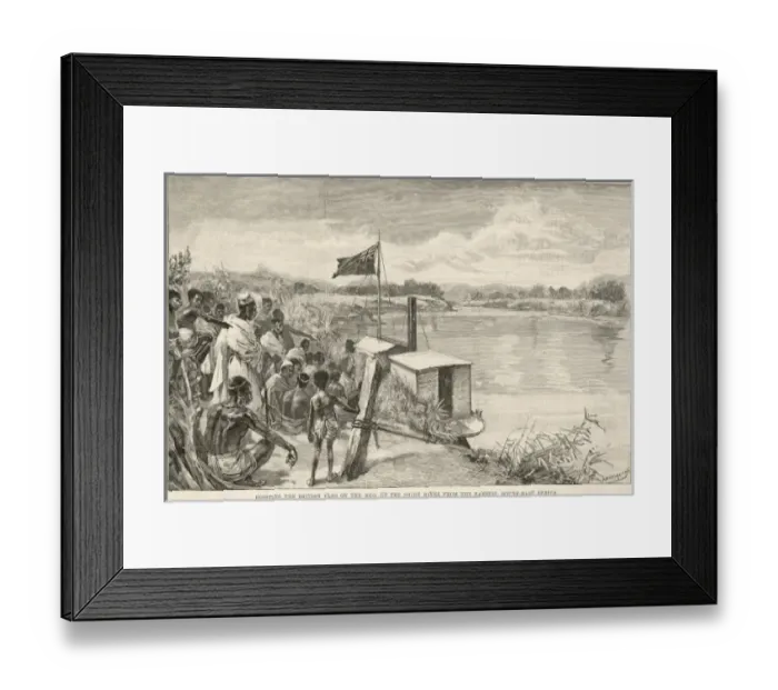 Framed Print : Raising British Flag Framed Print : Raising British Flag