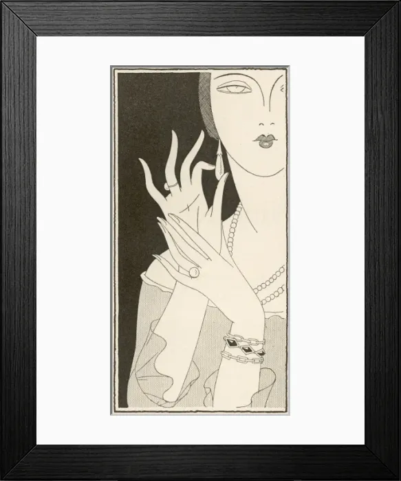 Framed Print : Elegant Lady & Jewellery Framed Print : Elegant Lady & Jewellery