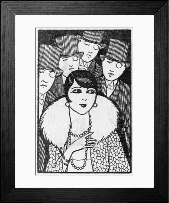 Framed Print : Female Type / 4 Admirers Framed Print : Female Type / 4 Admirers