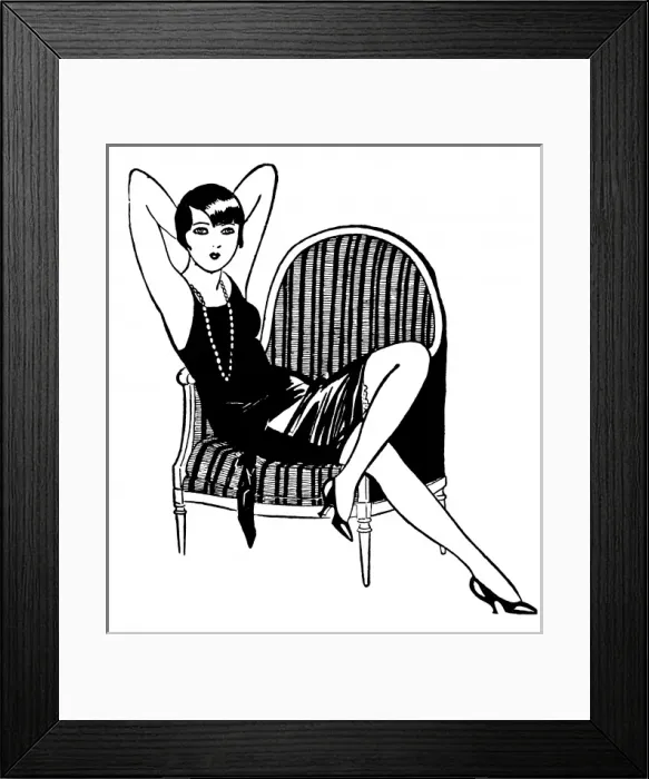 Framed Print : Female Type / Chair 1926 Framed Print : Female Type / Chair 1926