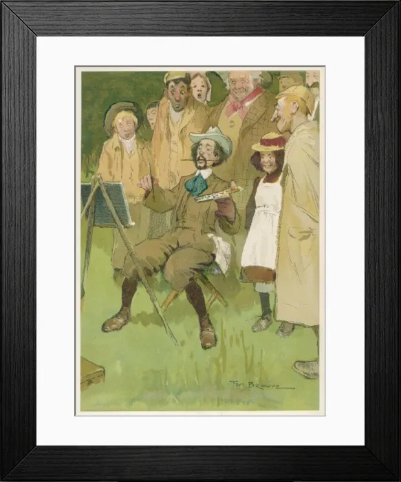 Framed Print : Artist with Crowd Framed Print : Artist with Crowd