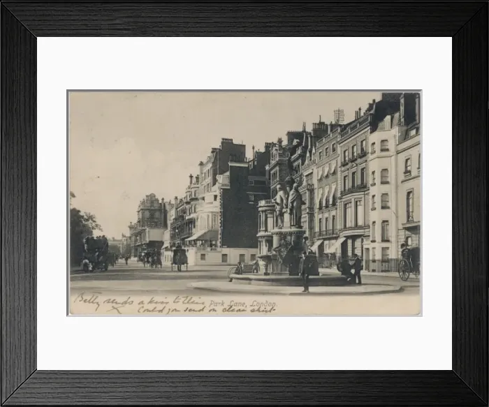Framed Print : Park Lane Statue 1912 Framed Print : Park Lane Statue 1912