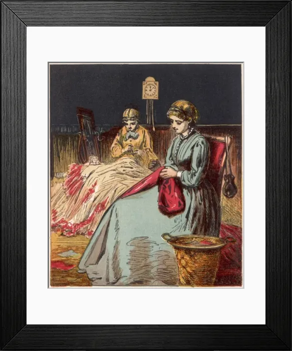 Framed Print : Dressmakers Work at Home Framed Print : Dressmakers Work at Home