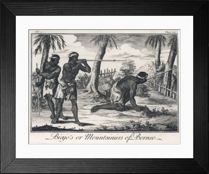Framed Print : Blowpipe Borneo 18C Framed Print : Blowpipe Borneo 18C