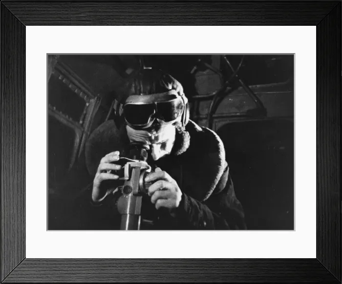 Framed Print : Bomb-Aimer over Berlin Framed Print : Bomb-Aimer over Berlin