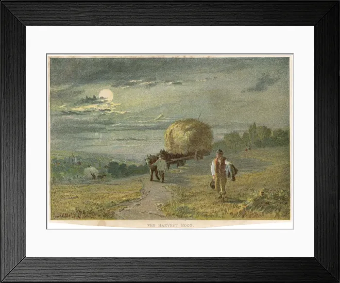 Framed Print : Harvest Moon / 1862 Framed Print : Harvest Moon / 1862