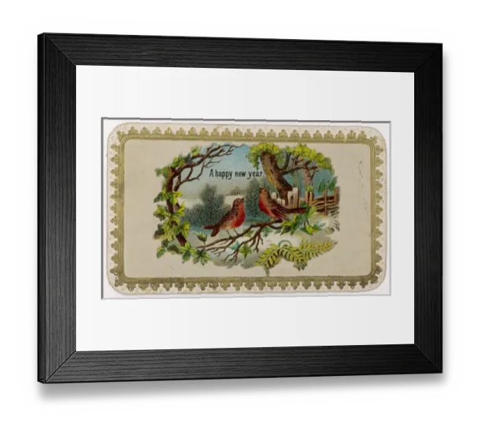 Framed Print : Robins on Bough Framed Print : Robins on Bough