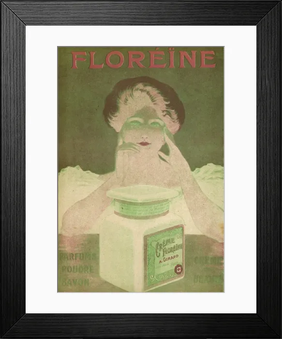 Framed Print : Floreine Cosmetic Advert Framed Print : Floreine Cosmetic Advert