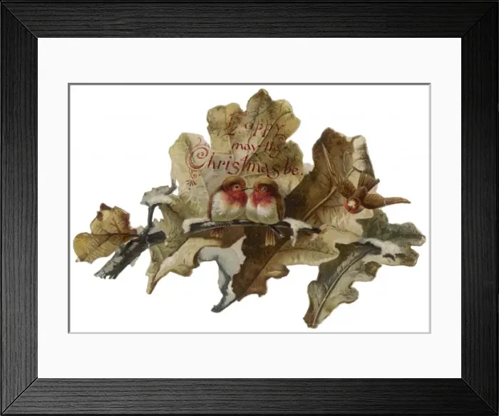 Framed Print : Robins and Leaves