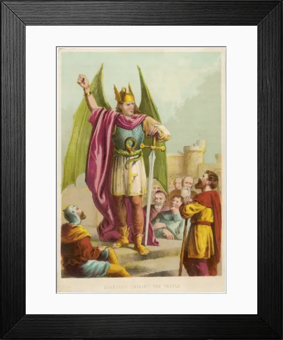 Framed Print : DIABOLUS seeks to distract the pilgrims from their progress Framed Print : DIABOLUS seeks to distract the pilgrims from their progress