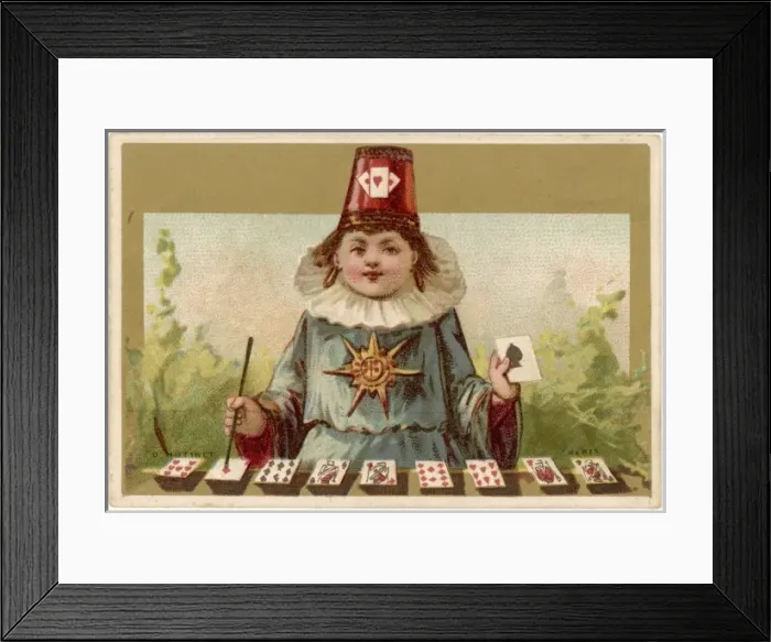 Framed Print : Stage Magic with Cards Framed Print : Stage Magic with Cards