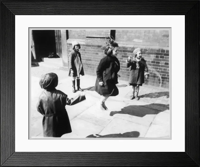 Framed Print : Girls Skipping 1930S Framed Print : Girls Skipping 1930S