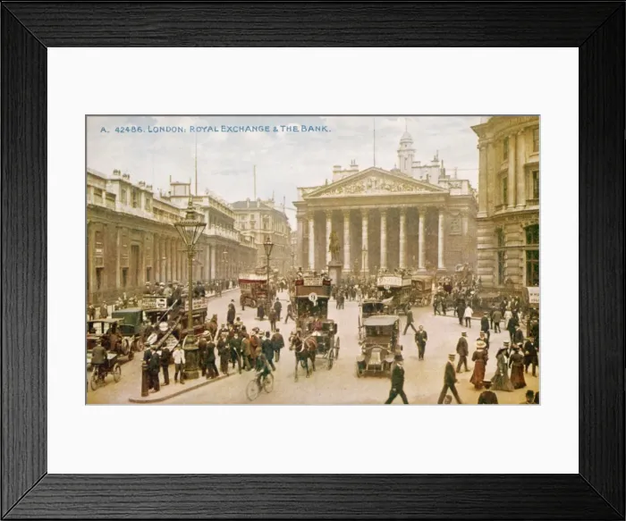 Framed Print : Bank & Royal Exchange / Pc Framed Print : Bank & Royal Exchange / Pc