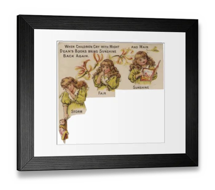 Framed Print : Advert / Deans Books Framed Print : Advert / Deans Books