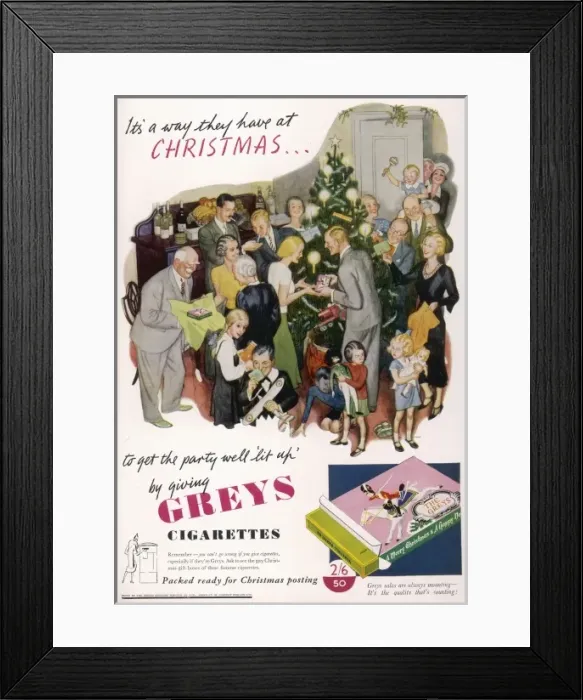 Framed Print : Advert / Greys Cigs 1938 Framed Print : Advert / Greys Cigs 1938