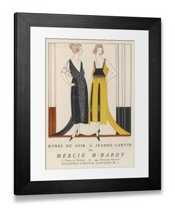 Framed Print : Evening dresses Framed Print : Evening dresses