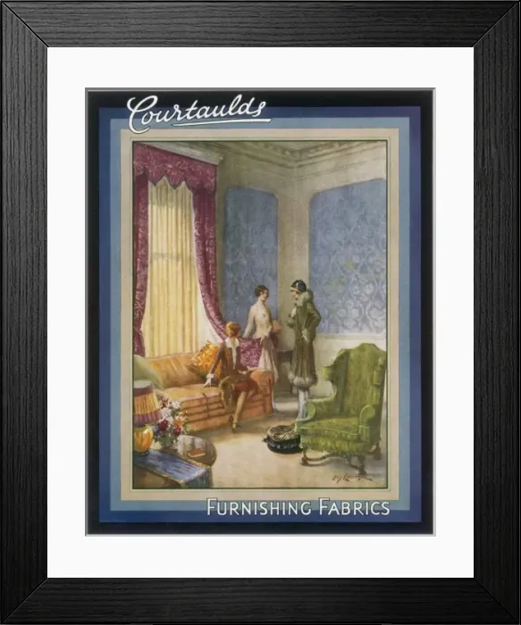 Framed Print : Advert / Courtauld Fabrics Framed Print : Advert / Courtauld Fabrics