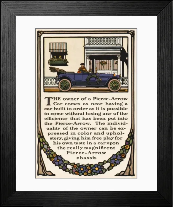 Framed Print : Advert / Pierce-Arrow Car Framed Print : Advert / Pierce-Arrow Car