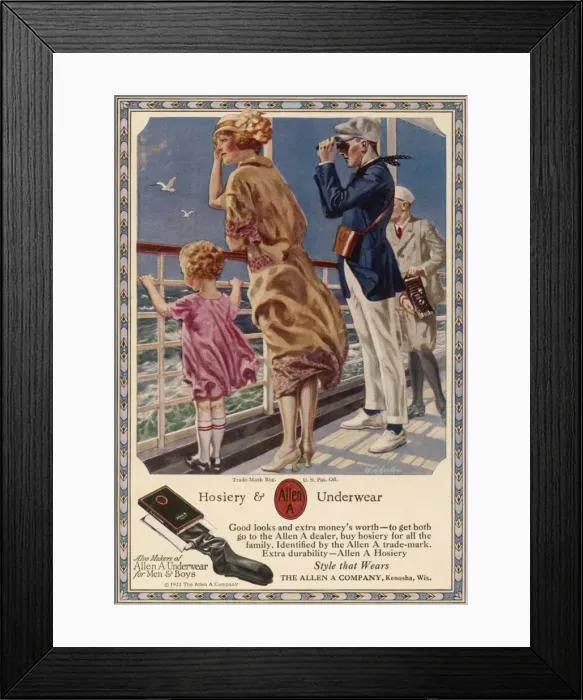 Framed Print : Advert Hosiery & Underwe Framed Print : Advert Hosiery & Underwe