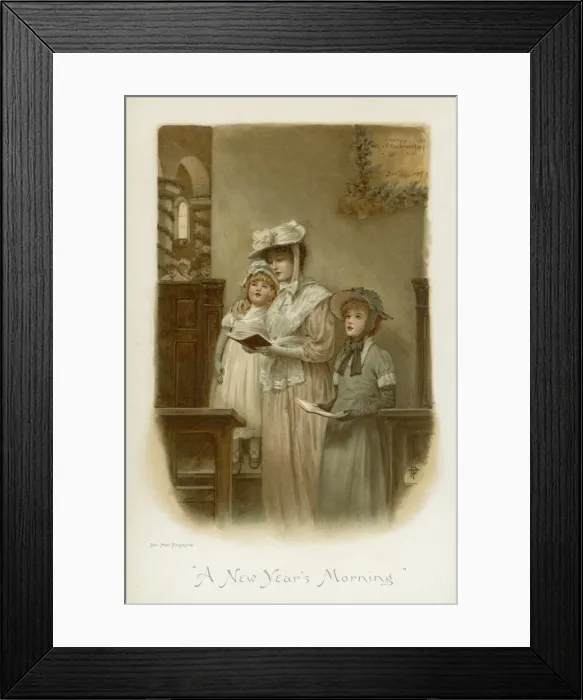 Framed Print : Sing in Church 1890 Framed Print : Sing in Church 1890