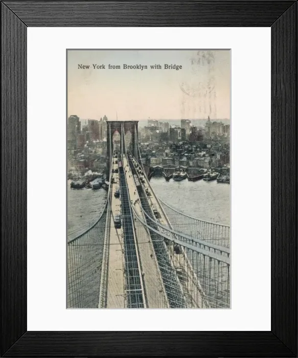 Framed Print : New York  /  Brooklyn Bridge
