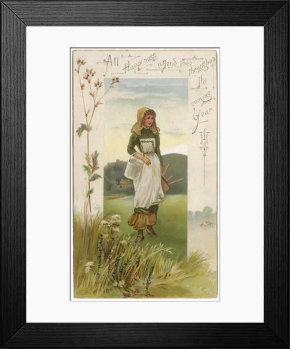 Framed Print : Card - Milkmaid Framed Print : Card - Milkmaid