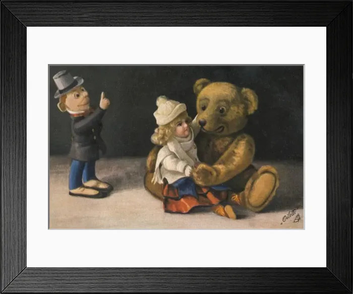 Framed Print : Teddy and Two Dolls Framed Print : Teddy and Two Dolls