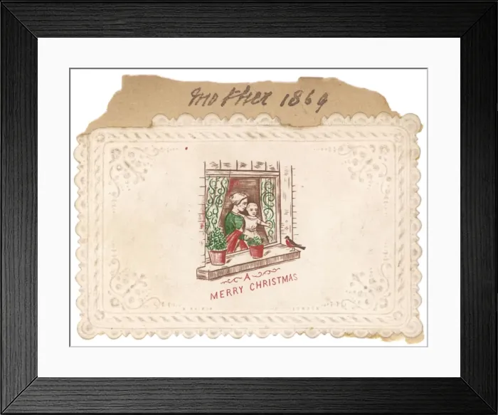 Framed Print : Card - Mother & Child Framed Print : Card - Mother & Child