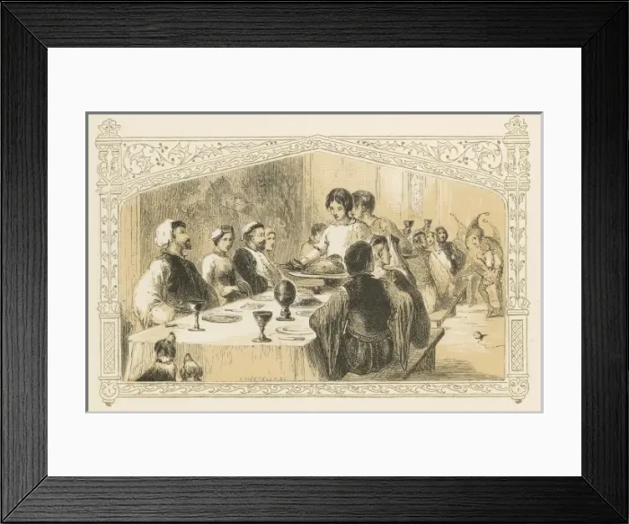 Framed Print : Serving Goose at Banquet Framed Print : Serving Goose at Banquet