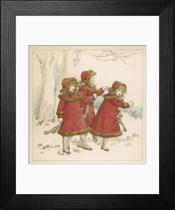 Framed Print : Three Girls Skating 1900 Framed Print : Three Girls Skating 1900