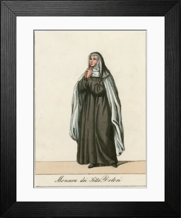 Framed Print : Monaca Sette Dolori Framed Print : Monaca Sette Dolori