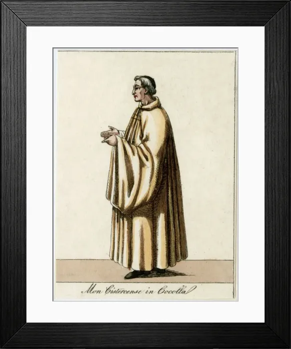 Framed Print : Cistercian Monk in Cowl Framed Print : Cistercian Monk in Cowl