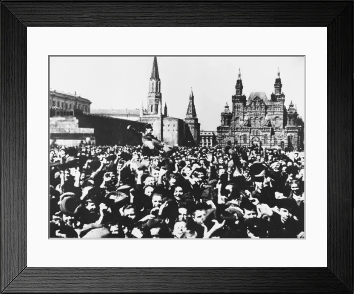 Framed Print : Moscow Celebrates Victor Framed Print : Moscow Celebrates Victor