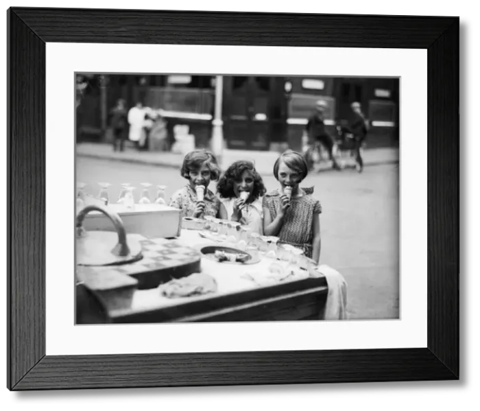 Framed Print : Kids Eating Ice Cream Framed Print : Kids Eating Ice Cream