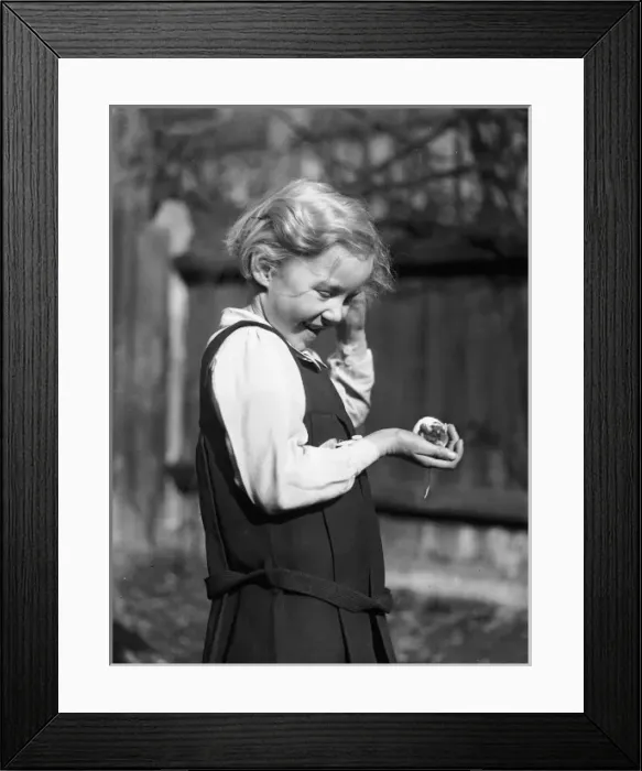Framed Print : Girl and Pet Mouse Framed Print : Girl and Pet Mouse