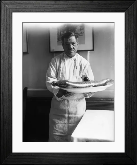 Framed Print : Chef with a Lobster