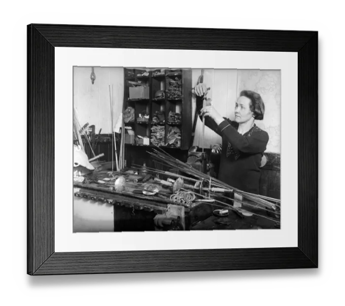 Framed Print : Woman Sword Maker Framed Print : Woman Sword Maker