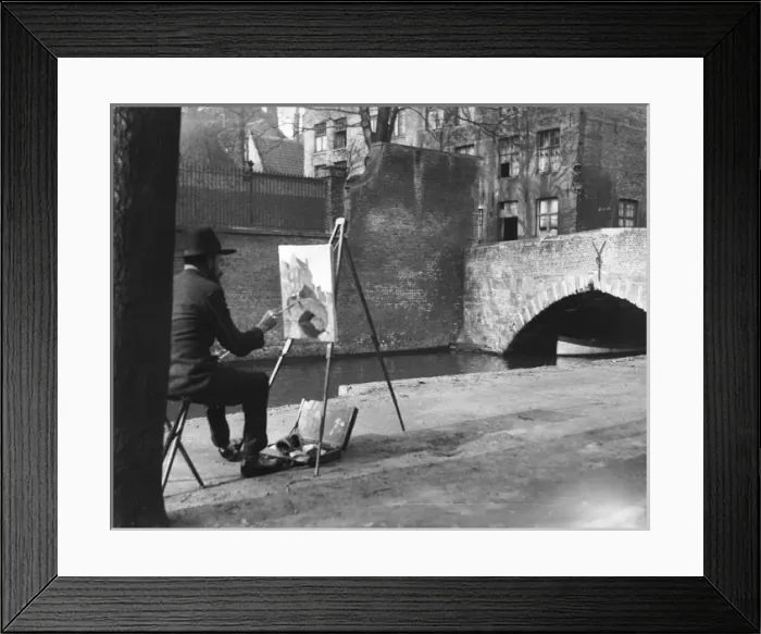 Framed Print : Bruges Artist Framed Print : Bruges Artist