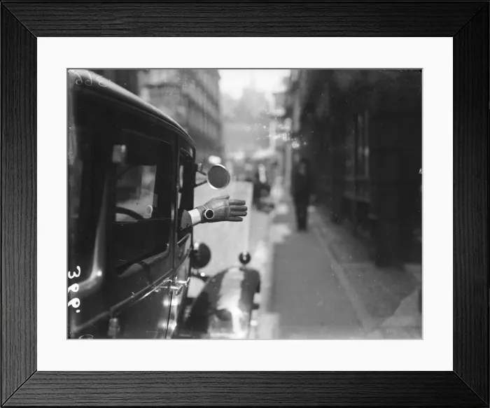 Framed Print : Motoring Hand Signal Framed Print : Motoring Hand Signal