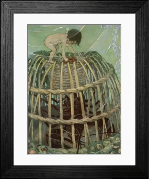 Framed Print : Water Baby / Tom / Lobster Framed Print : Water Baby / Tom / Lobster
