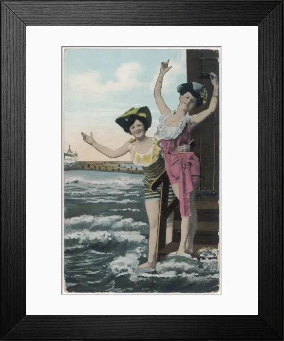 Framed Print : Bathing Beauties 1910 Framed Print : Bathing Beauties 1910