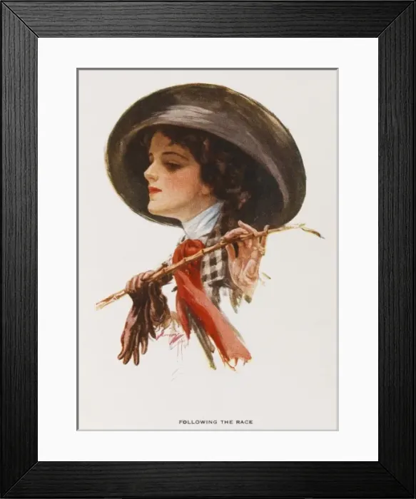 Framed Print : Woman Following Race Framed Print : Woman Following Race