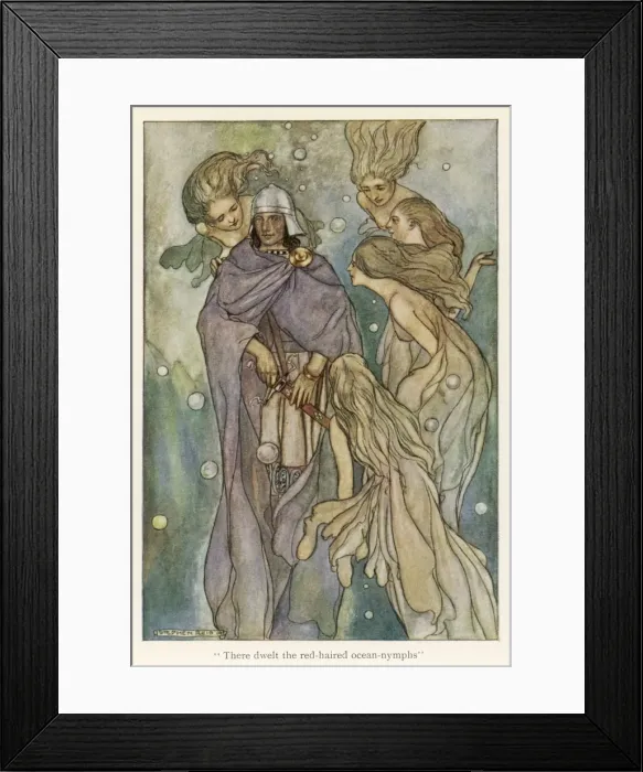 Framed Print : Brian & the Ocean Nymphs Framed Print : Brian & the Ocean Nymphs