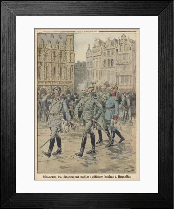 Framed Print : Ww1 Cartoon / Pj Brussels Framed Print : Ww1 Cartoon / Pj Brussels