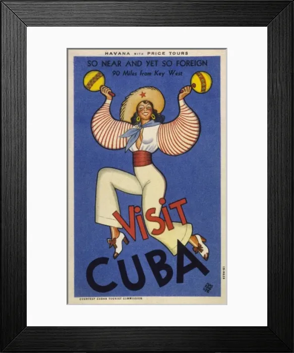 Framed Print : Advert / Visit Cuba 20C Framed Print : Advert / Visit Cuba 20C