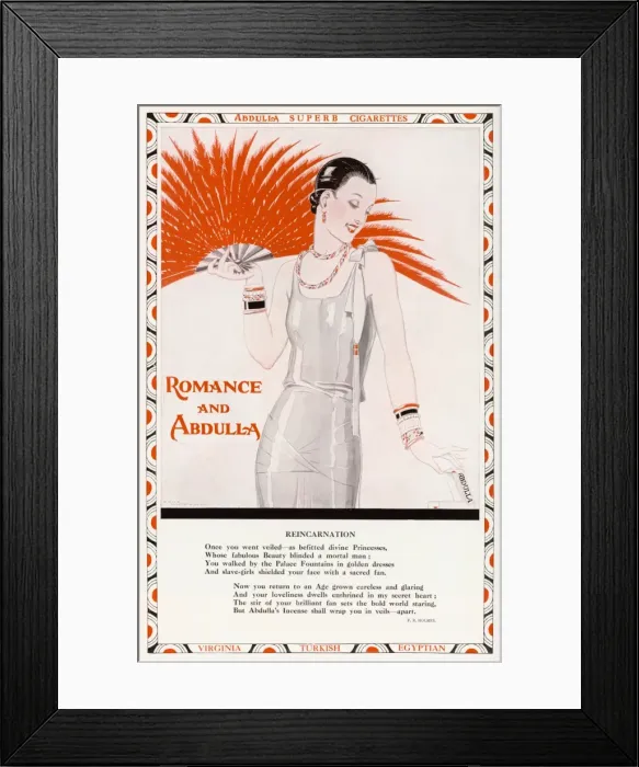 Framed Print : Advert / Abdulla Cigs 1931 Framed Print : Advert / Abdulla Cigs 1931